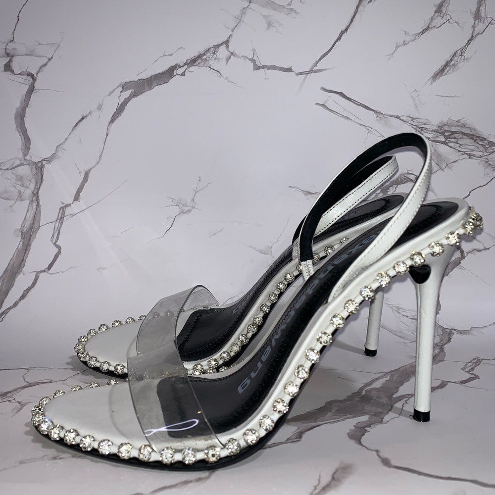 EUC Alexander Wang Nova White Crystal Sandals 37 - Picture 3 of 8
